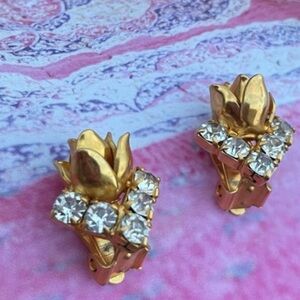 Vintage Gold Clip-On Earrings
